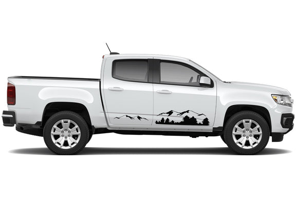 Side door Mountains sticker, vinyl design for Chevrolet Colorado decal 2015 - 2022