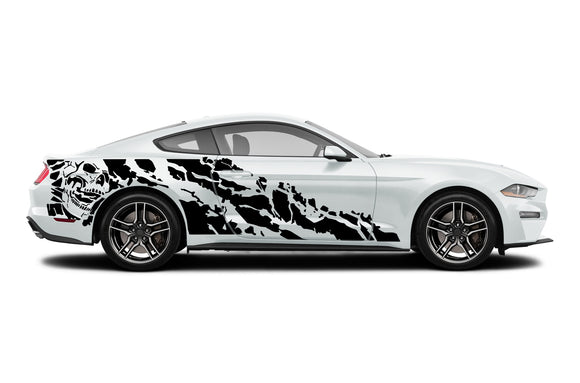 Sport Nightmare Decal Sticker Vinyl Side Racing Stripes Compatible with Ford Mustang 2015-Present