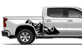 Side mountains sticker, design for Chevrolet Silverado decal 2019 - Present