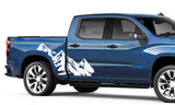 Side mountains sticker, design for Chevrolet Silverado decal 2019 - Present