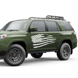 Decal US flag sticker vinyl side stripe kit compatible with Toyota 4runner 2010-Present