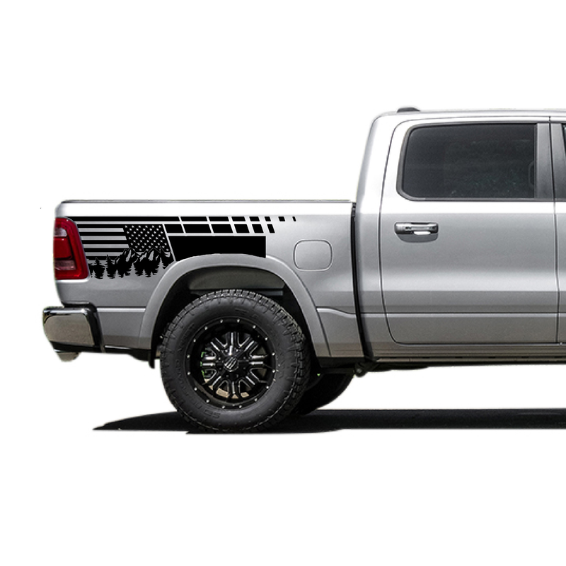 Bed Graphics Stickers Vinyl For Dodge Ram 2009 - Present