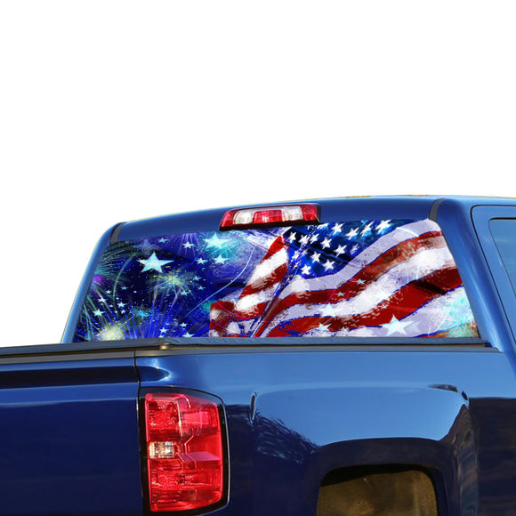 USA Stars Perforated for Chevrolet Silverado decal 2015 - Present