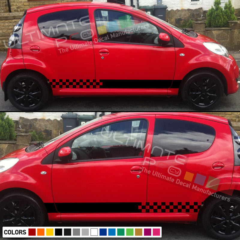 Peuegot 107 Rpo Sticker Decal Vinyl Side Racing Stripes for Peugeot 107 decals 2010-Present