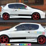 Decal Sticker Side Racing Stripes Compatible with Peugeot 206 GTi RC 1998–Present