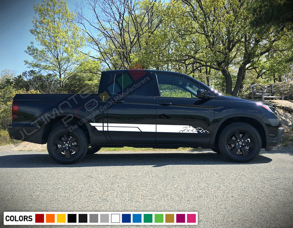 Decal Mountain Stickers Stripe Kit Compatible with Honda Ridgeline 2016-Present