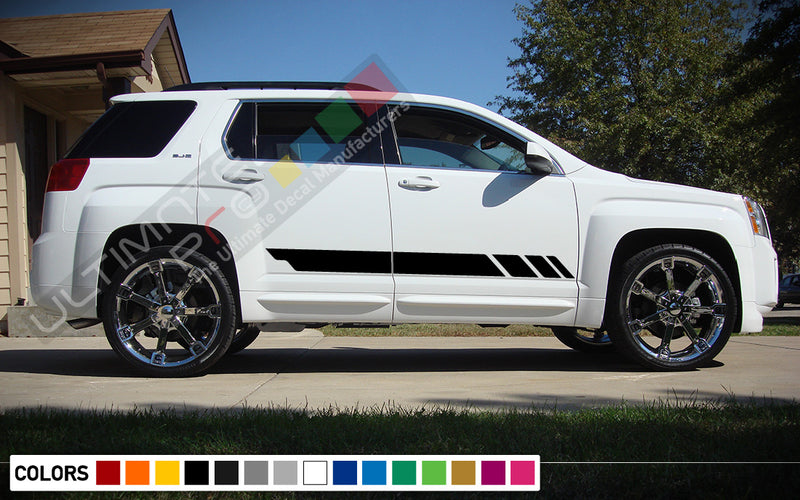 Decal Sticker Side Racing Stripes Compatible with GMC Terrain 2010-Present