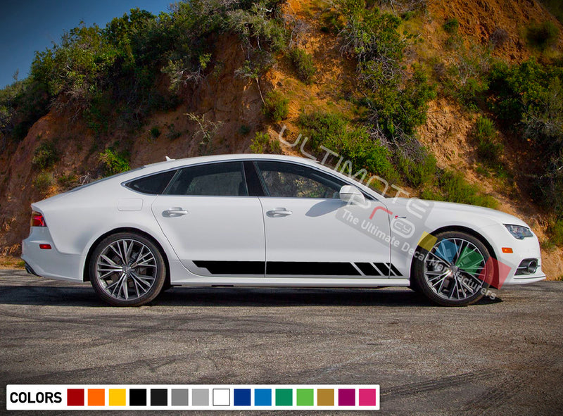 Decal Sticker Stripes Kit Compatible with Audi A7 2008-Present