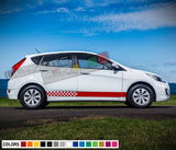 Decal Sticker Side Racing Stripe Compatible with Hyundai Accent 2009-Present