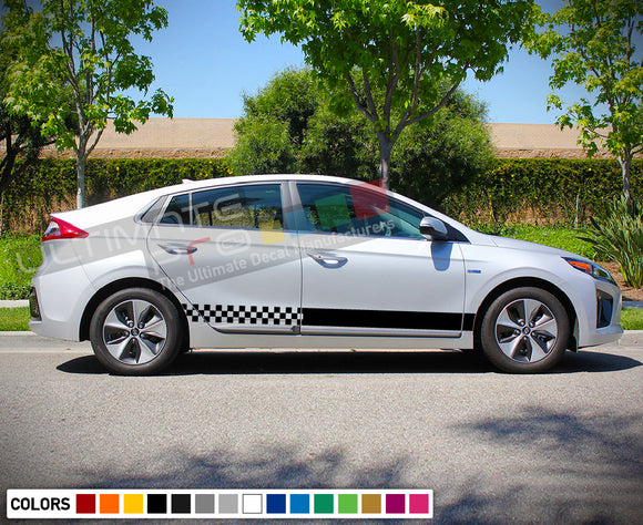 Decal Sticker Racing Stripe Compatible with Hyundai Ioniq 2009-Present