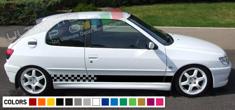 Decal  Vinyl Side Racing Stripes Compatible with Peugeot 208 2010-Present