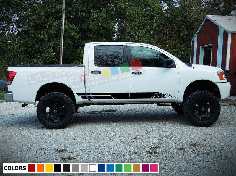 Mountain Decal Stripes Compatible with Nissan Titan 2003-Present