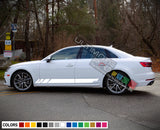 Decal Sticker Side Stripe Kit Compatible with Audi A4 2008-Present
