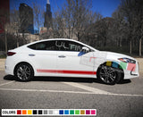 Decal Sticker design Racing Stripe Compatible with Hyundai Elentra 2009-Present