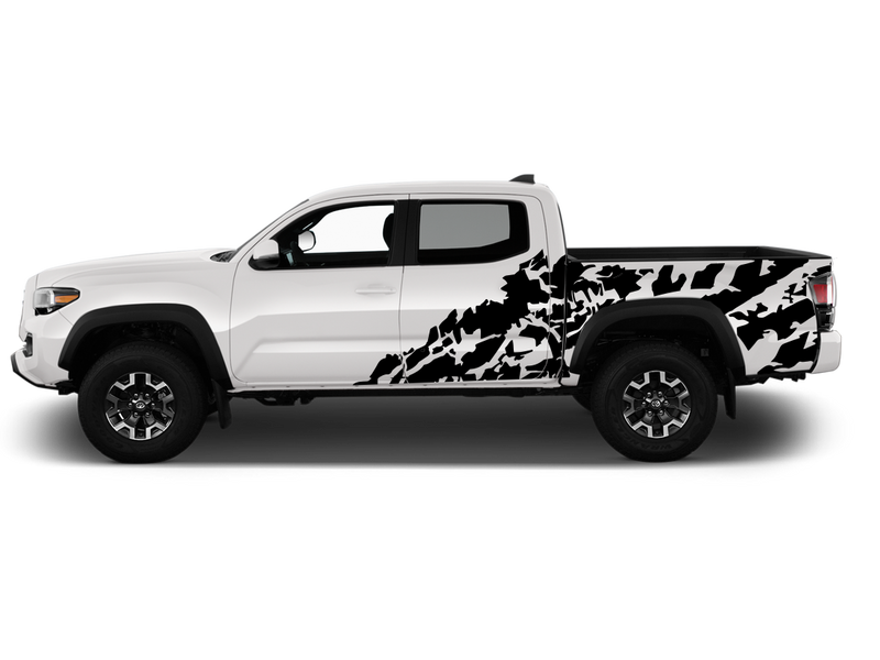 Full Splash Decal Sticker Vinyl Bed Compatible Toyota Tacoma 