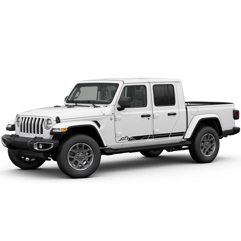 Jeep Gladiator stickers decals side door stripes mountains 
