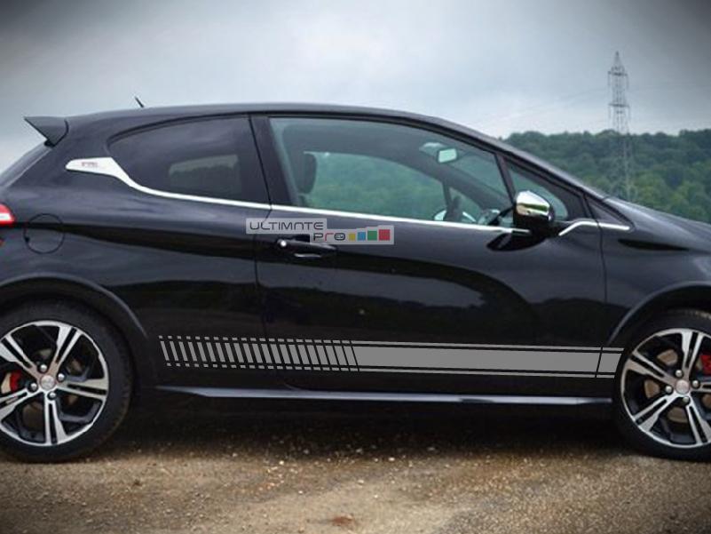 Decal Vinyl Side Racing Stripes for Peugeot 208 sticker 2010-Present