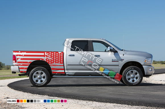 American Flag Decals Tail Sticker Kit Compatible with Dodge Ram