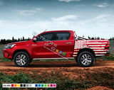 Decal Sticker Graphic Bed Destorder US Flag Kit Toyota Hilux 