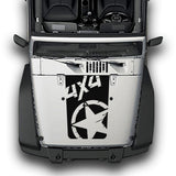 Hood  4X4 Stripes, Decals Compatible with Jeep Wrangler JK 2010-Present