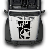 Hood  4X4 Stripes, Decals Compatible with Jeep Wrangler JK 2010-Present