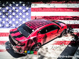 Roof Banner American Flag Style Decal Vinyl For Dodge Avenger 2007 - Present