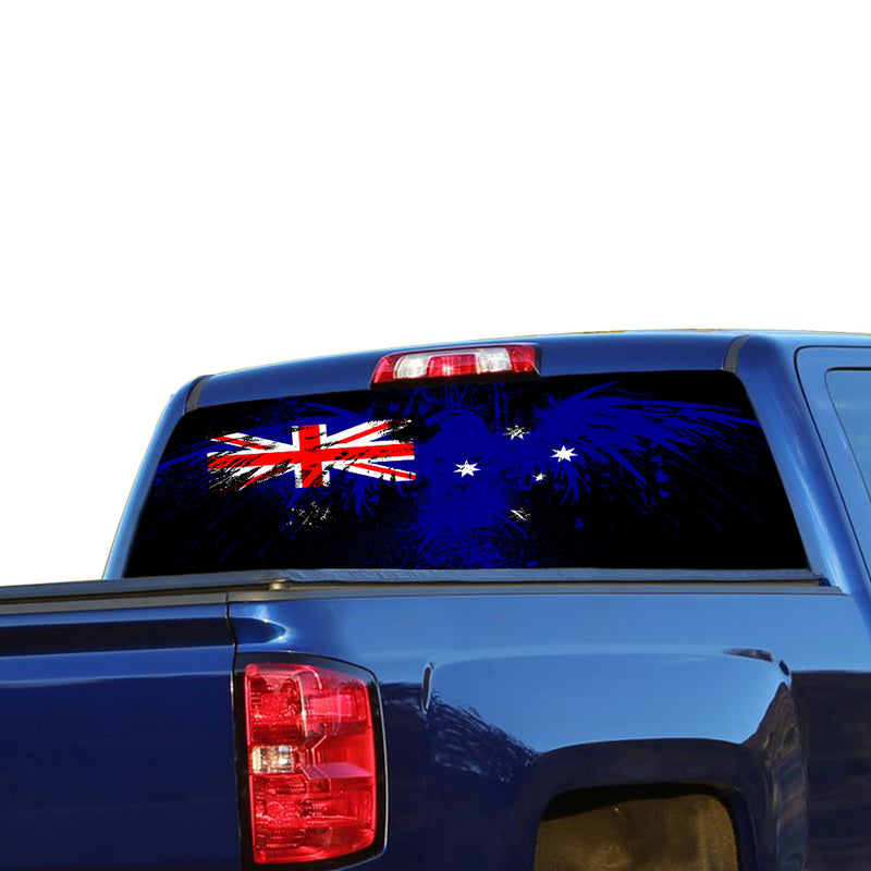 Flag Australia Perforated for Chevrolet Silverado decal 2015 - Present