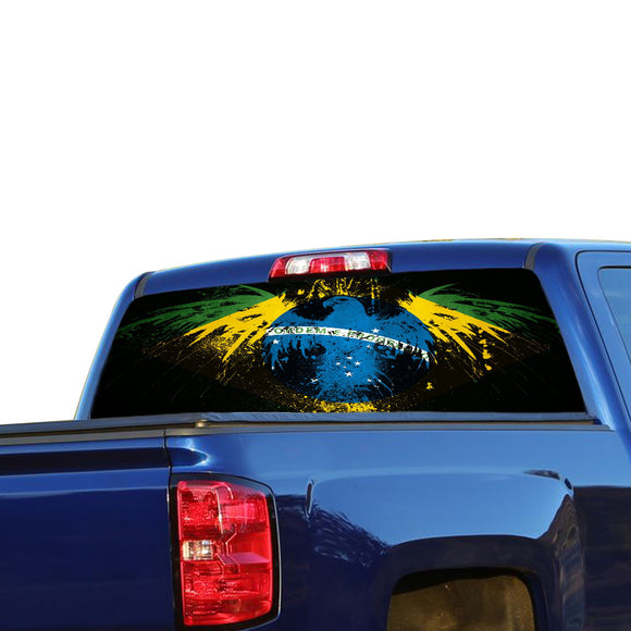 Brazil Eagle Perforated for Chevrolet Silverado decal 2015 - Present