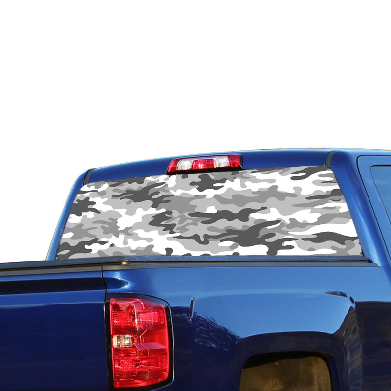 White Camo Perforated for Chevrolet Silverado decal 2015 - Present