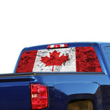 Canada Flag Perforated for Chevrolet Silverado decal 2015 - Present