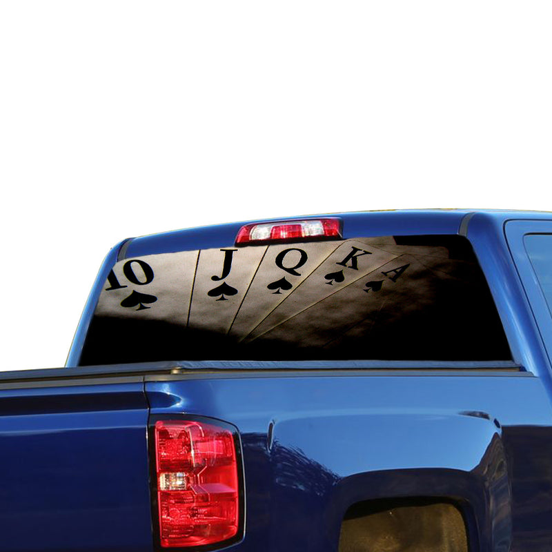 Play Cards Perforated for Chevrolet Silverado decal 2015 - Present
