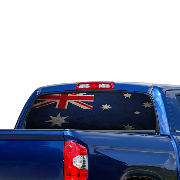 Australia Flag Perforated for Toyota Tundra decal 2007 - Present