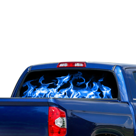 Blue Flames Perforated for Toyota Tundra decal 2007 - Present