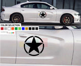 Star Stripe Sticker Decal side door For Dodge Charger 2011 - Present