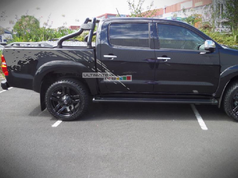 Decal Sticker Graphic Bed Splash Mud Kit Compatible with Toyota Hilux 2004  - Present