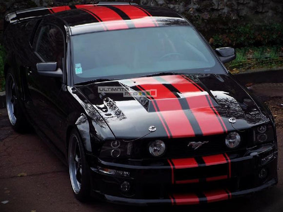 Decal Sticker Graphic Front to Back Stripe Kit Ford Mustang GT