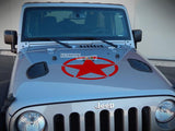 Decal Sticker Vinyl Hood Star Jeep Wrangler JK Unlimited Rubicon Sahara Sport S