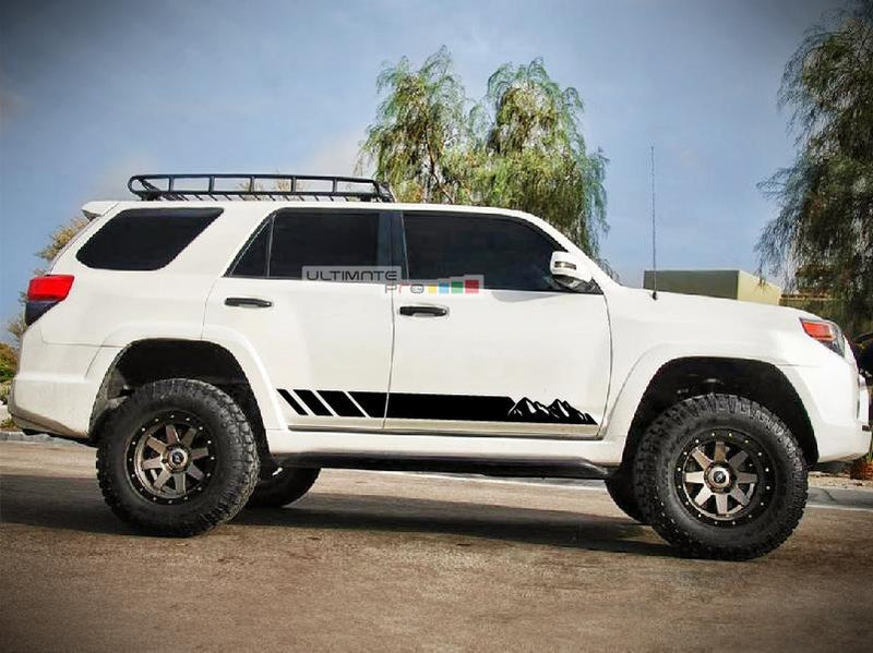 Decal Sticker Vinyl Side Mountain Stripe Kit Compatible with Toyota 4Runner 2009-Present