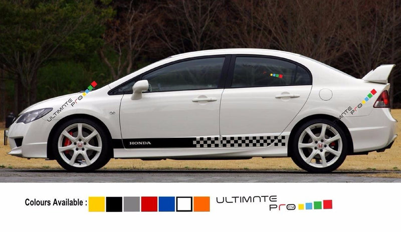 Decal sticker Stripe kit For HONDA Civic Type R 2006 2011 Carbon Fd2