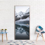 Door Decor with Decal Ideas Mountain Snow Vinyl printed Wallpaper
