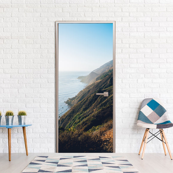 Decal Cover for Door Mountain view printed Wallpaper