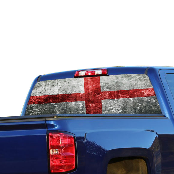 England Flag Perforated for Chevrolet Silverado decal 2015 - Present