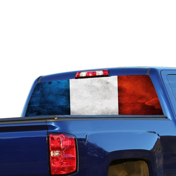 France Flag Perforated for Chevrolet Silverado decal 2015 - Present
