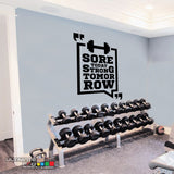 Gym wall Decals Quotes Sticker Motivation CrossFit Sore Today Strong 