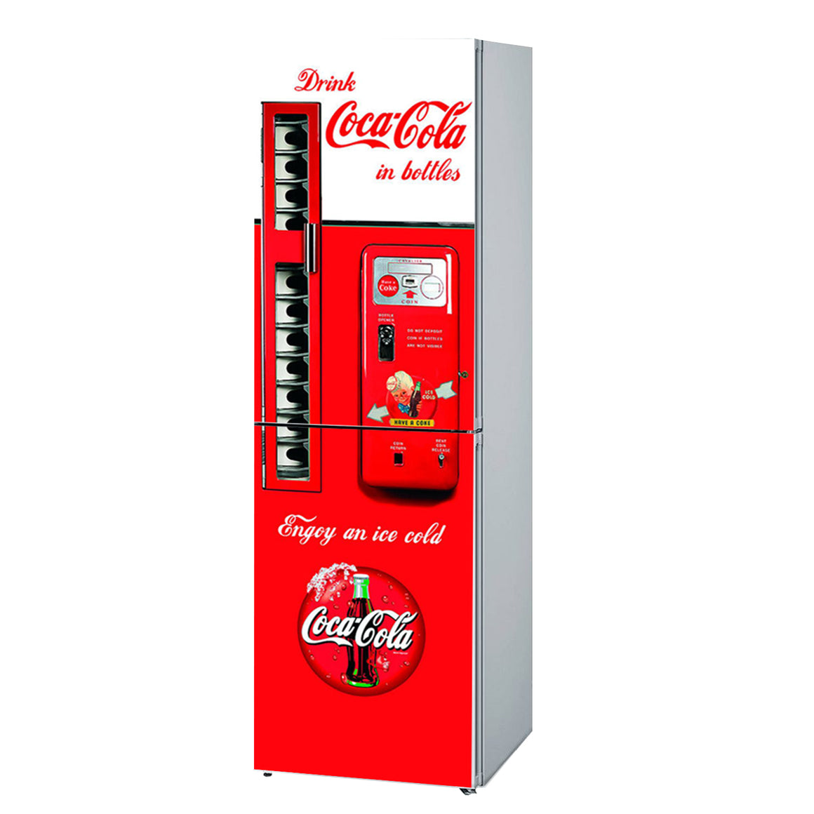 Fridge decals vinyl Coca Cola Design Refrigerator Decals, Refrigerator