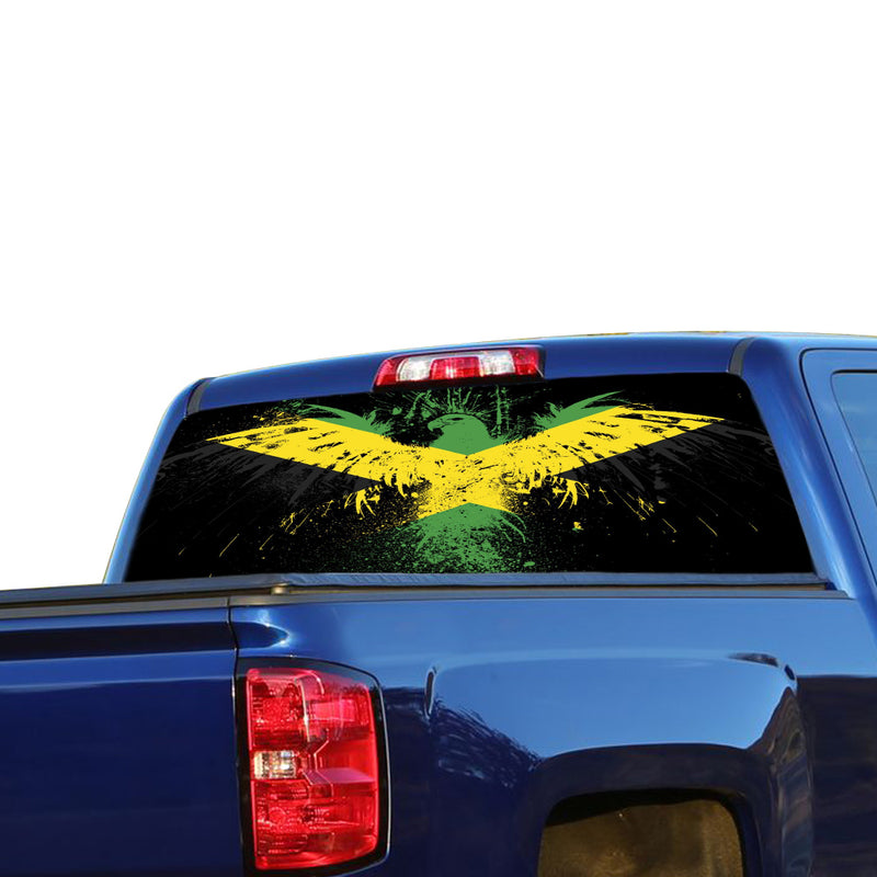 Jamaica Eagle Perforated for Chevrolet Silverado decal 2015 - Present