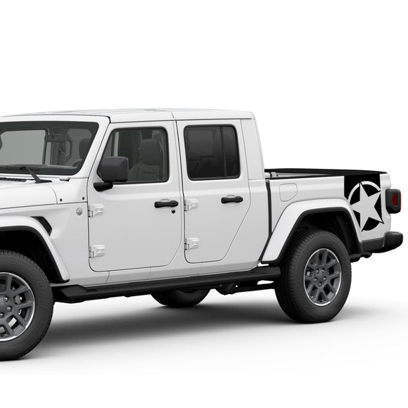 Jeep Gladiator stickers decals star bed