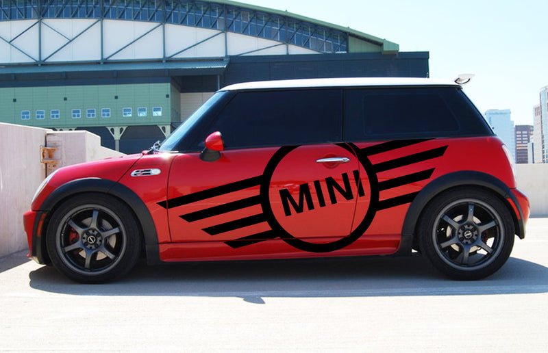 Mini R50 Red Logo Decal Mini Logo Sticker Compatible with Mini Cooper decals