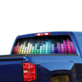 Music Bit Perforated for Chevrolet Silverado decal 2015 - Present