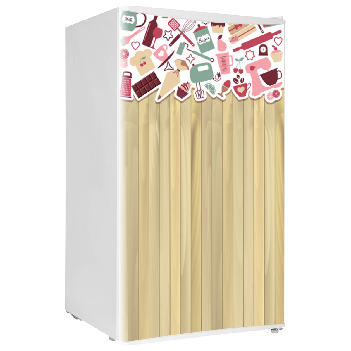 Mini Fridge Decals vinyl Wood 8 Design Fridge Decals, Wrap